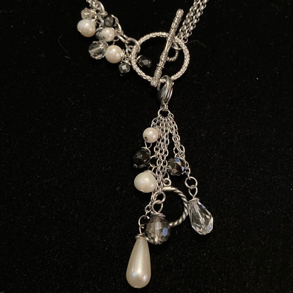 TOCARA DORIS. Crystal, Hematite, Freshwater & Glass Pearl, Onyx Stainless steel - Picture 1 of 4